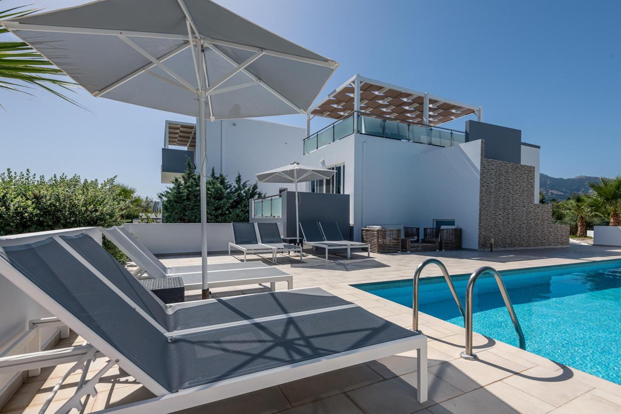 ASTERIA PEARL VILLA 2 with Rooftop Jacuzzi Tigaki Zewnętrze zdjęcie