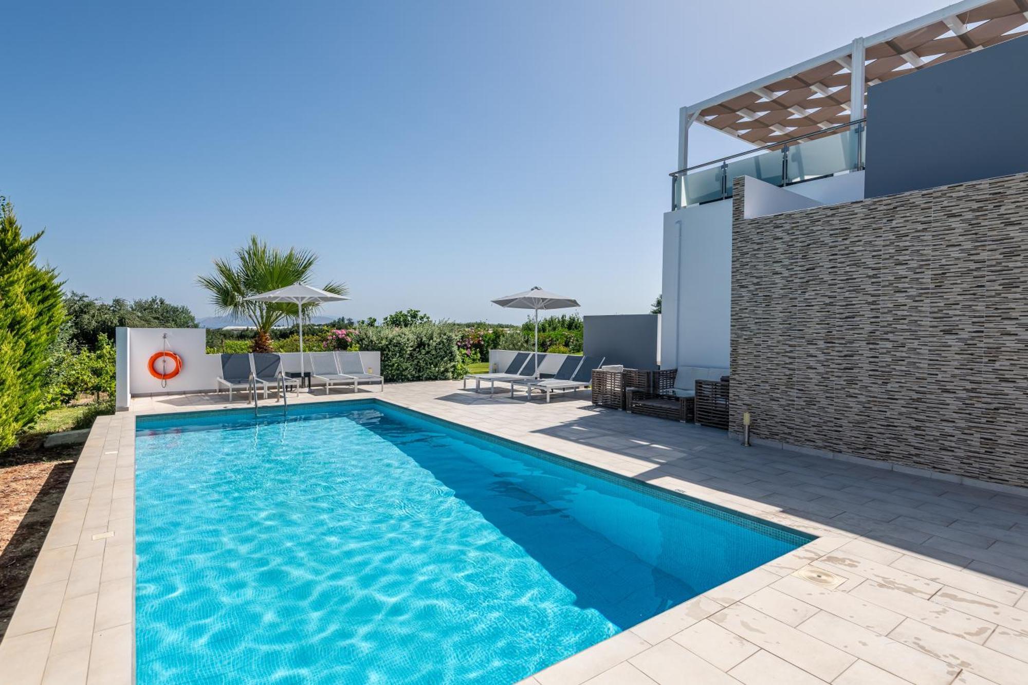 ASTERIA PEARL VILLA 2 with Rooftop Jacuzzi Tigaki Zewnętrze zdjęcie